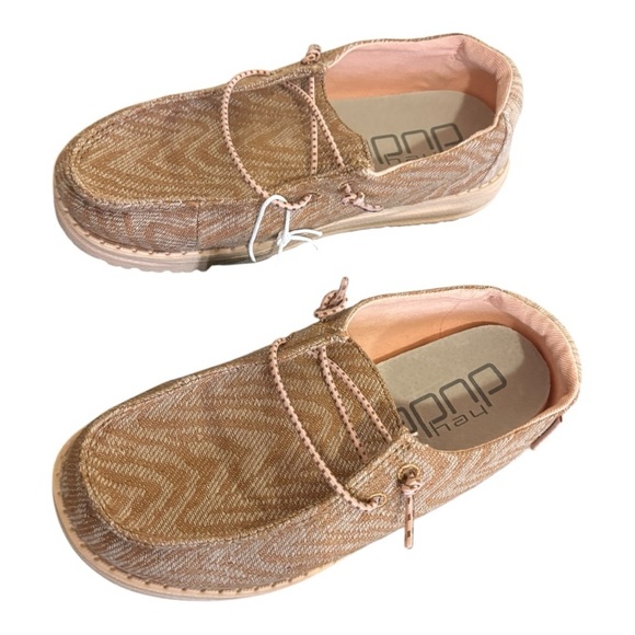 Hey Dude Girls Wendy Woven Zebra Terra Stripe Slip On Shoes Size K13 - Picture 5 of 14